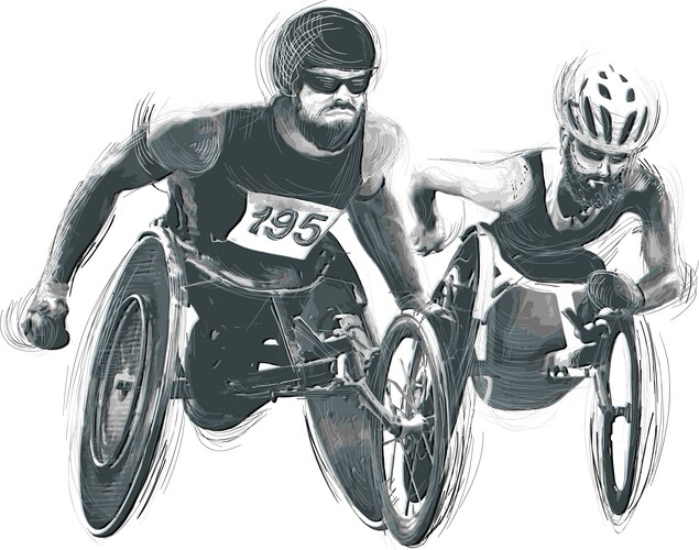 Athletes with physical disabilities - wheelchair Vector Image