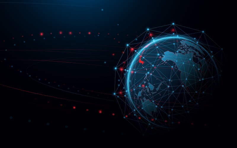 Global Network Technology - Data Connection vector image