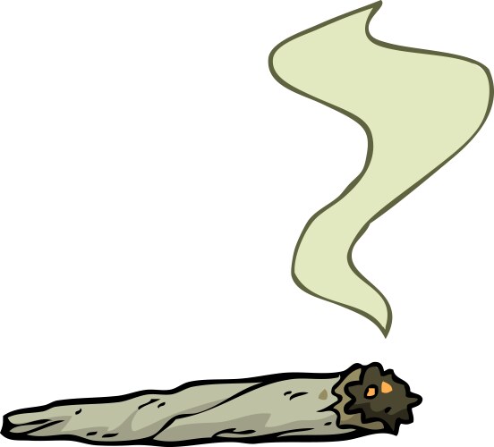 Marijuana Joint Doodle Vector Image
