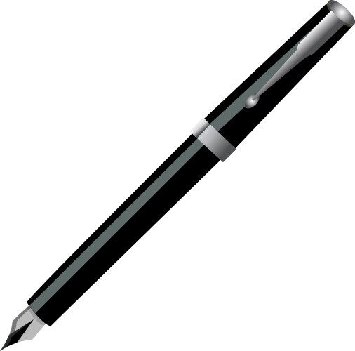 Blue pen Royalty Free Vector Image - VectorStock