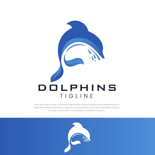 Dolphin logo vector image