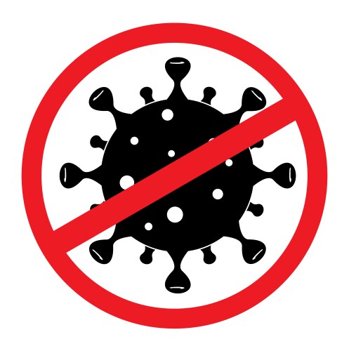 stop coronavirus icon vector