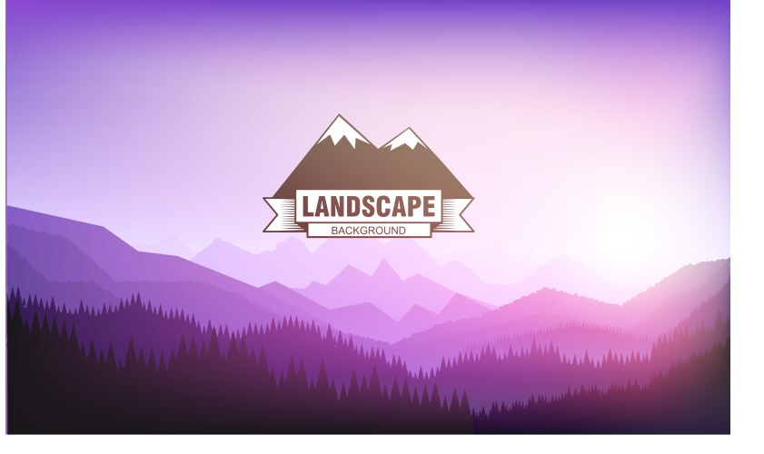 Mountain Landscape Background Royalty Free Vector Image