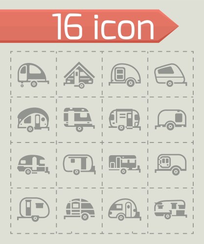 Rv camping car icon Royalty Free Vector Image - VectorStock