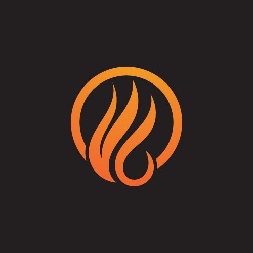 Fire flame design template Royalty Free Vector Image