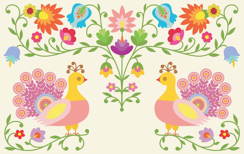 Eastern European Folk Art Vector Image
