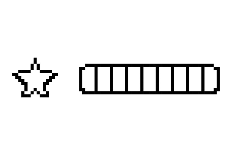 Pixel game ui element that enhance interactive vector image
