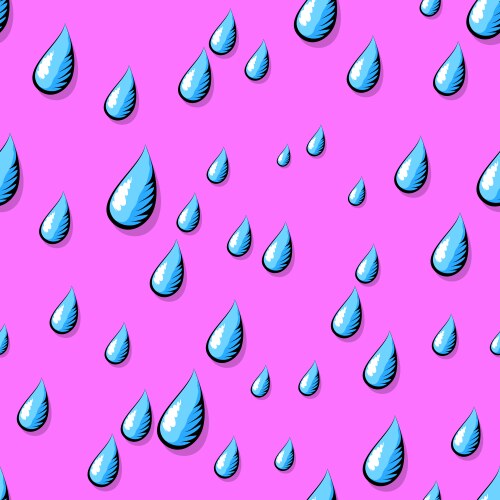 Water drops seamless pattern Royalty Free Vector Image