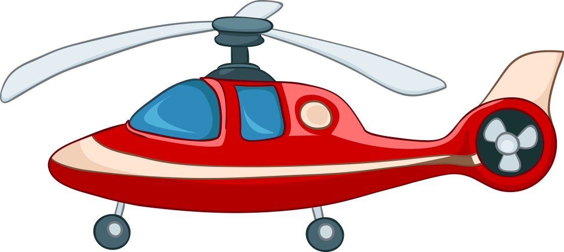 cartoon helicopter vector image