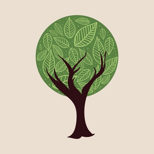 Tree design over gray background – Royalty-Free Vector | VectorStock