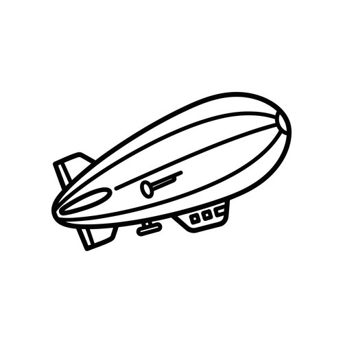Retro Flying Saucer Sketch Vector Image