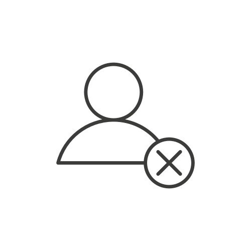Remove user icon set delete account button symbol vector image