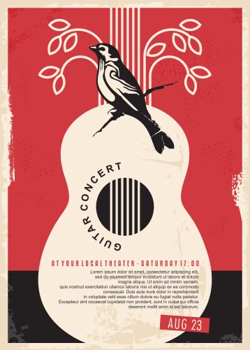 Music concert invitation card Vector Images & Graphics for