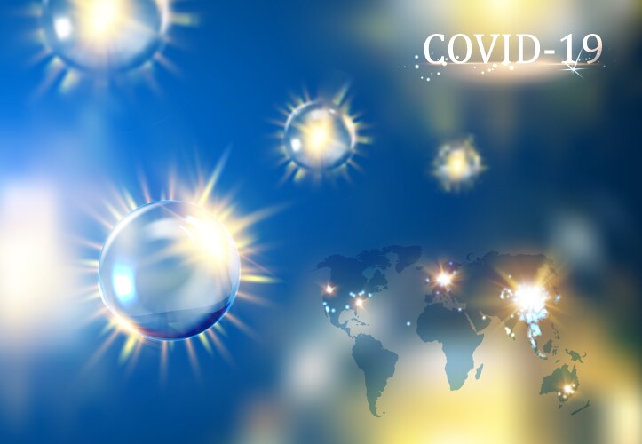 covid19-19 with bubles virus concept image vector