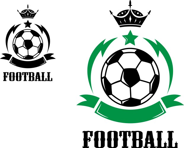 Football Crests and Emblems Vector Image