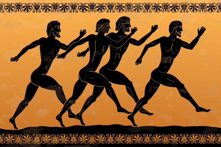 Ancient greek people vector image