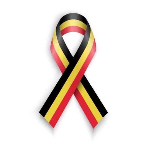 Belgian Flag Ribbons Vector Image