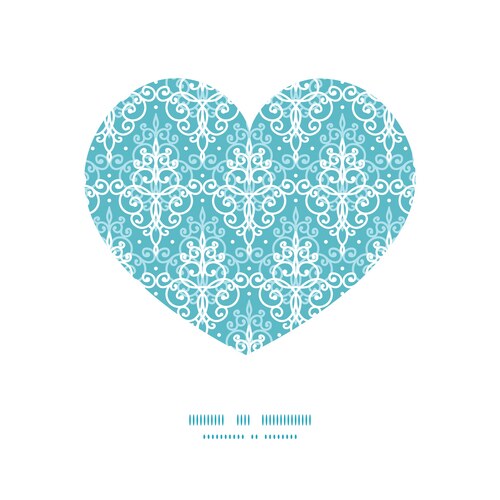 Light Blue Heart Swirls Vector Image