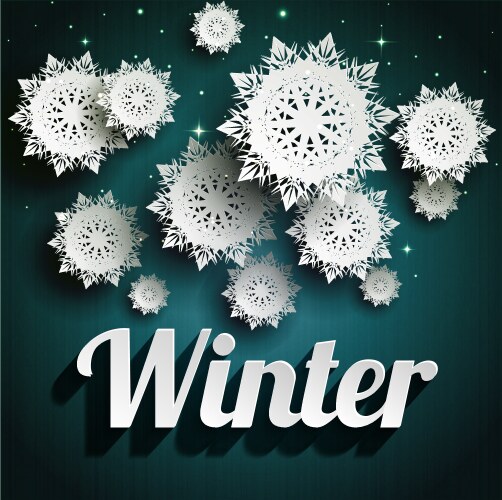 Christmas snowflakes wreath Royalty Free Vector Image