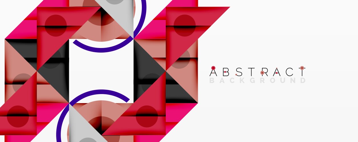 Geometric shapes create dynamic abstract pattern vector image