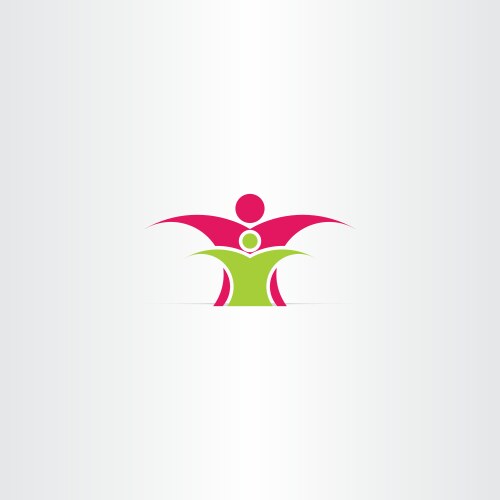 Mother father and child happy family icon logo Vector Image