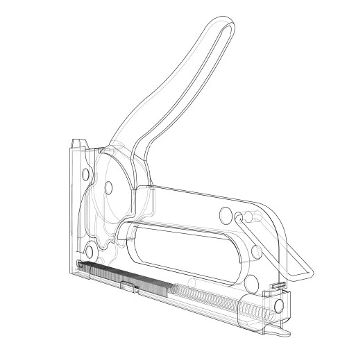 Outline construction stapler Royalty Free Vector Image