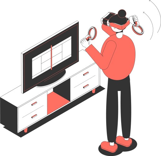 Virtual reality glasses vector image