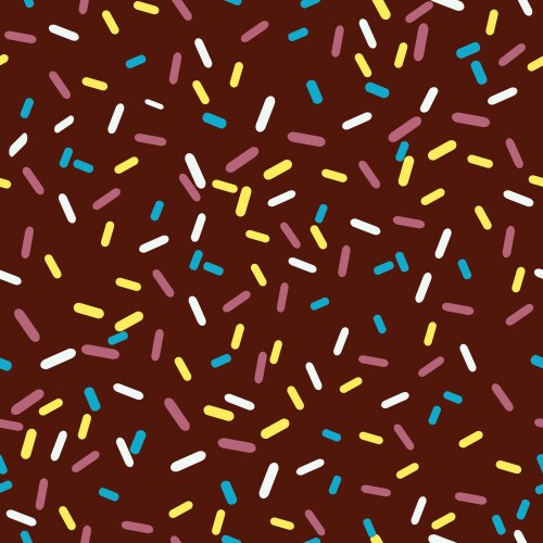 Colorful sprinkles donut glaze seamless pattern Vector Image