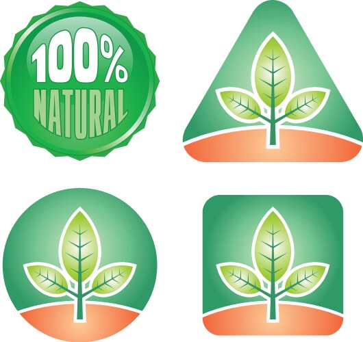 Eco friendly label set Royalty Free Vector Image