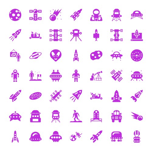 astronaut icons vector image