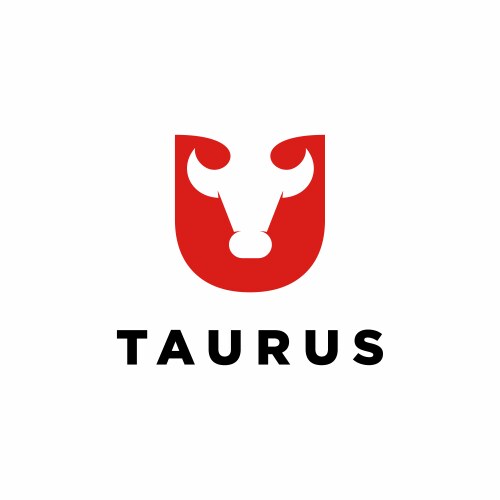 Bull cow buffalo head logo icon Vector Image