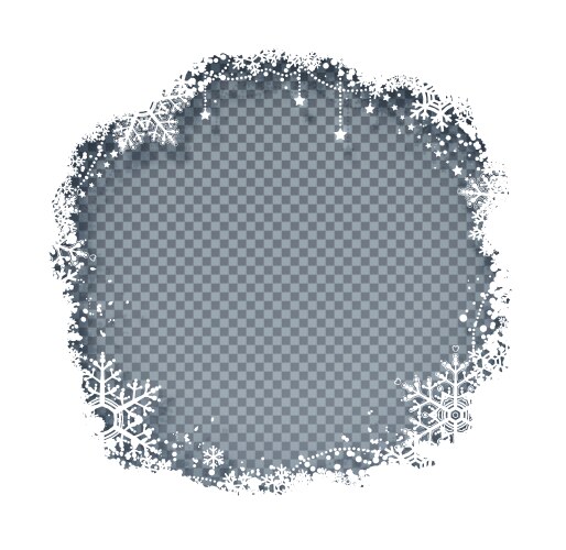 Christmas frame with snowflakes Royalty Free Vector Image