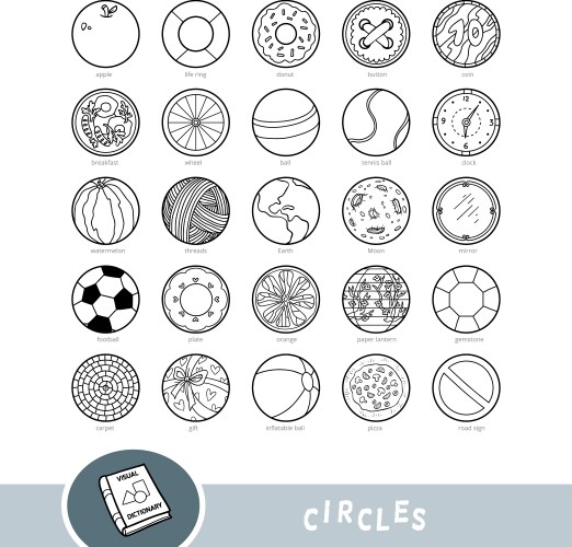 Colorful Object Dictionary for Kids – Royalty-Free Vector | VectorStock