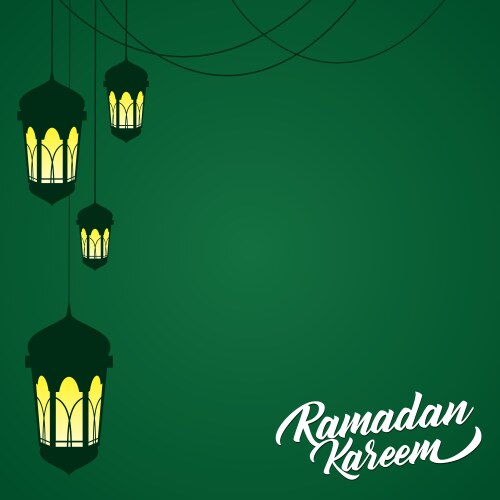 ramadan lantern background vector image vector image