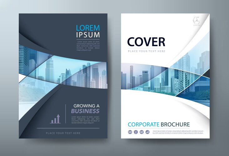 annual report brochure flyer cover templates vector