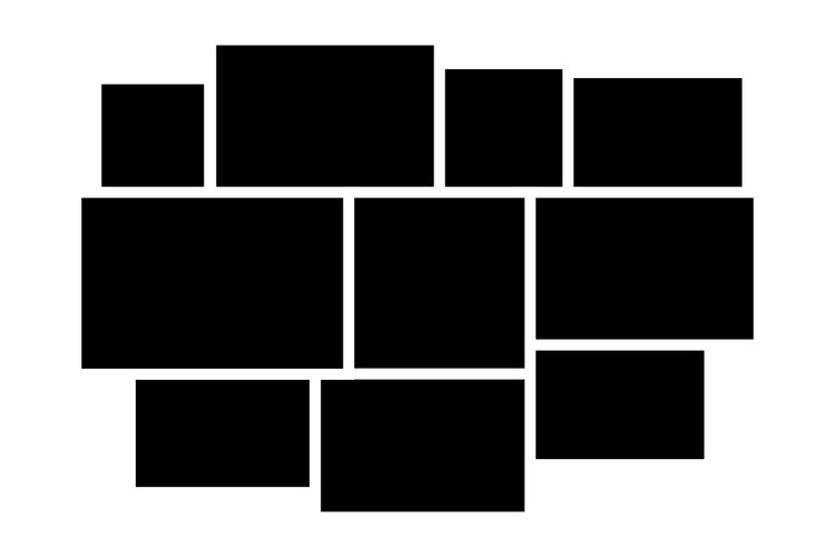 Photo phrame collage background picture template Vector Image