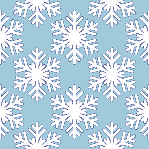 Snowflakes seamless pattern Royalty Free Vector Image