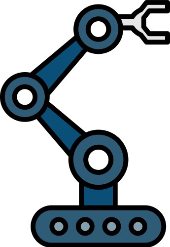 Robotics line filled icon design Vector Image