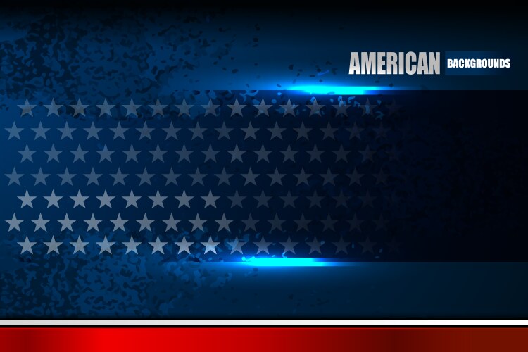Grunge American Flag Background Vector Image