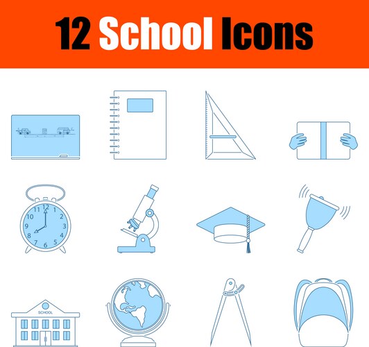 Science and education icon set Royalty Free Vector Image