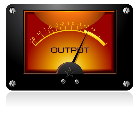 Electronic analog vu signal meter Royalty Free Vector Image