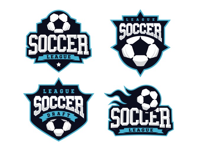 Professional Soccer Logo Set Vector Image