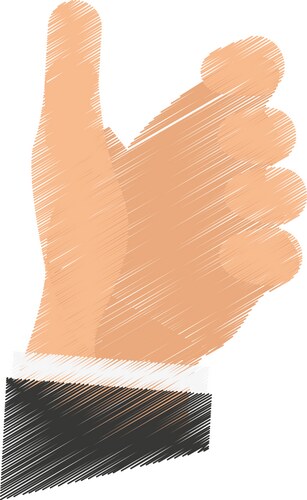 Hand holding something Vector Image