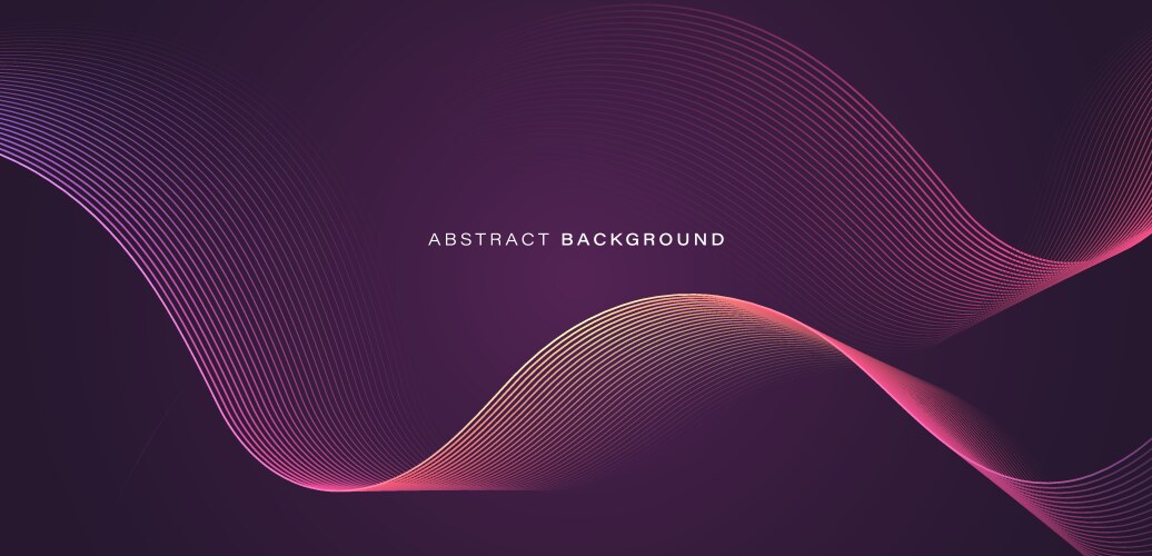 Abstract background with golden waves on a black Vector Image