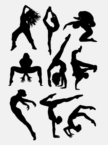 Dynamic Dancer Silhouette Vector Image