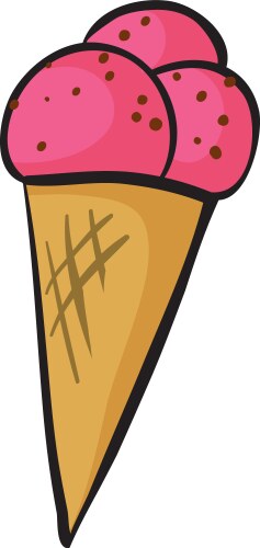 Ice cream cone Vector Image