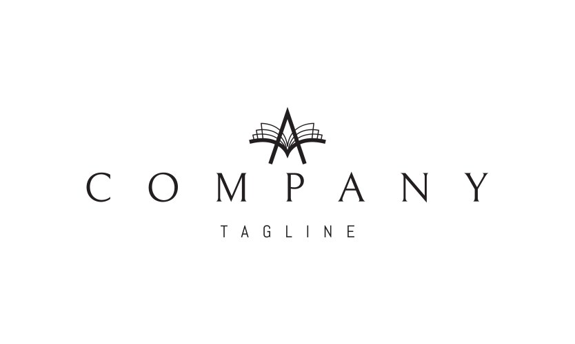 Logo featuring an abstract image of open vector image