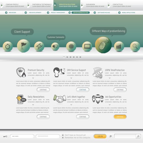 Website navigation Royalty Free Vector Image - VectorStock