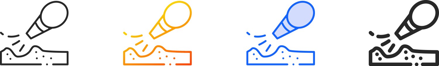 Cooling iconthin linear gradient blue stroke Vector Image