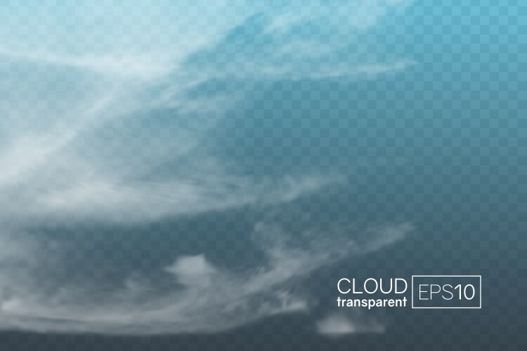 Realistic cloud white clouds fluffy sky fog Vector Image